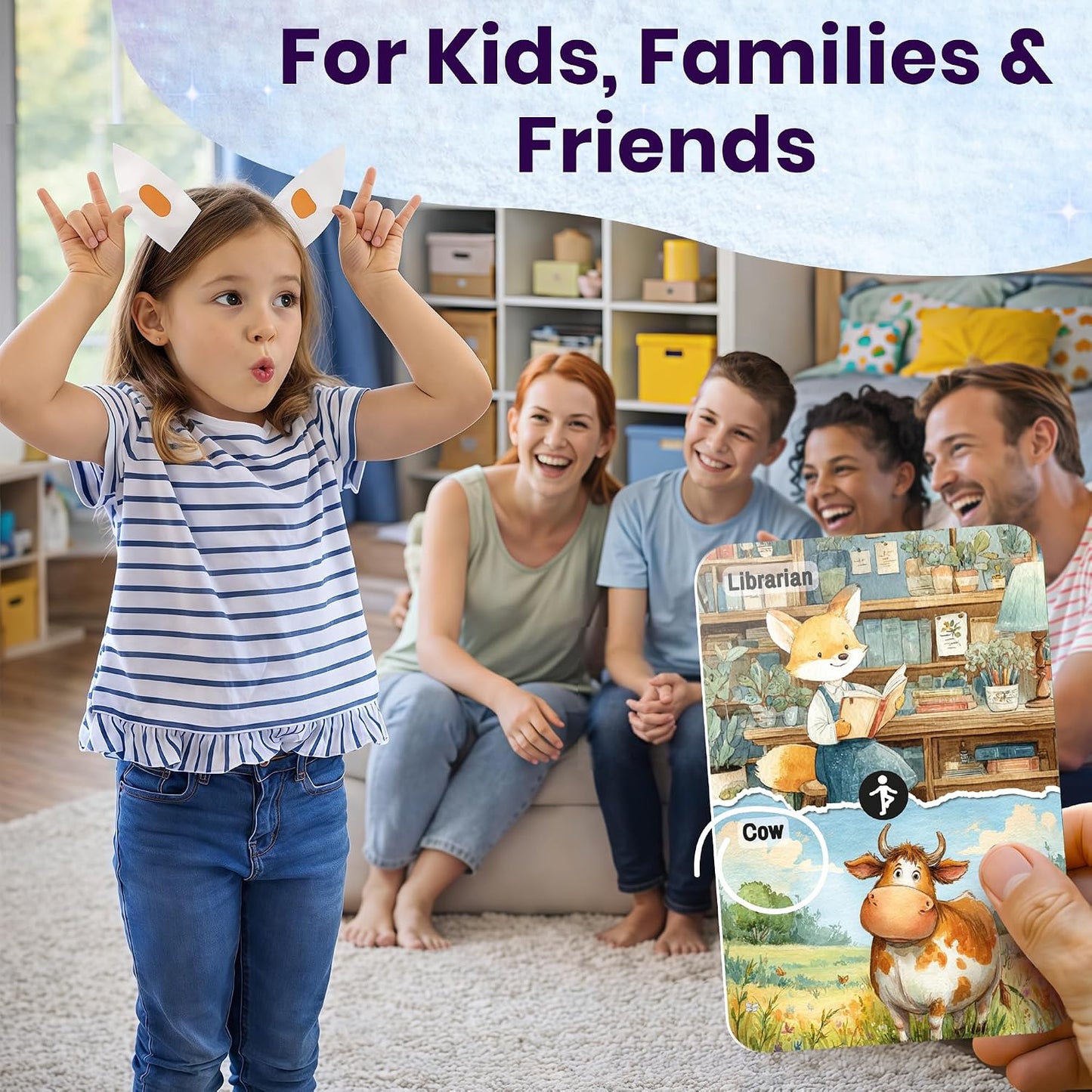 Active Movement Game for Kids Ages 4–8 - Educational Card Game | Animal-Themed Card Set with 50 Movement Tasks for Indoor and Outdoor Brain Breaks, Home and Classroom Activities