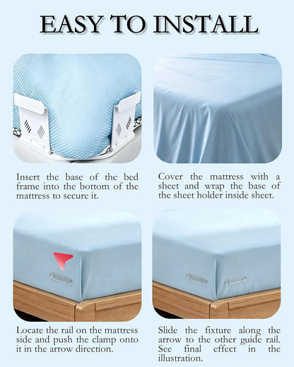 Bed Sheet Grippers 4pc Upgrade for Corners,NonSlip Heavy Duty Sheet Holders
