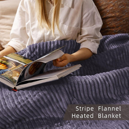 Heated Blanket 50x60”, 3 Hours Auto-Off Electric Blanket, Grey