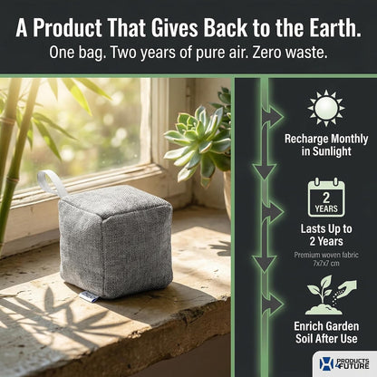 4 pack Naturally Activated Bamboo Charcoal Air Purifying Bags | Natural Home Deodorizer Bag | Charcoal Bag Odor Absorber For Pets | Odor Eliminator & Moisture Absorber Air Freshener Bag (200g Pyramid)