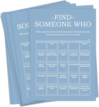 Find Someone Who Bingo Cards, 25 Unique Sheets, Team Building Games for Work, Icebreaker Fun, Engaging Office Games, Team Building Activity for Employees and Groups - Brown