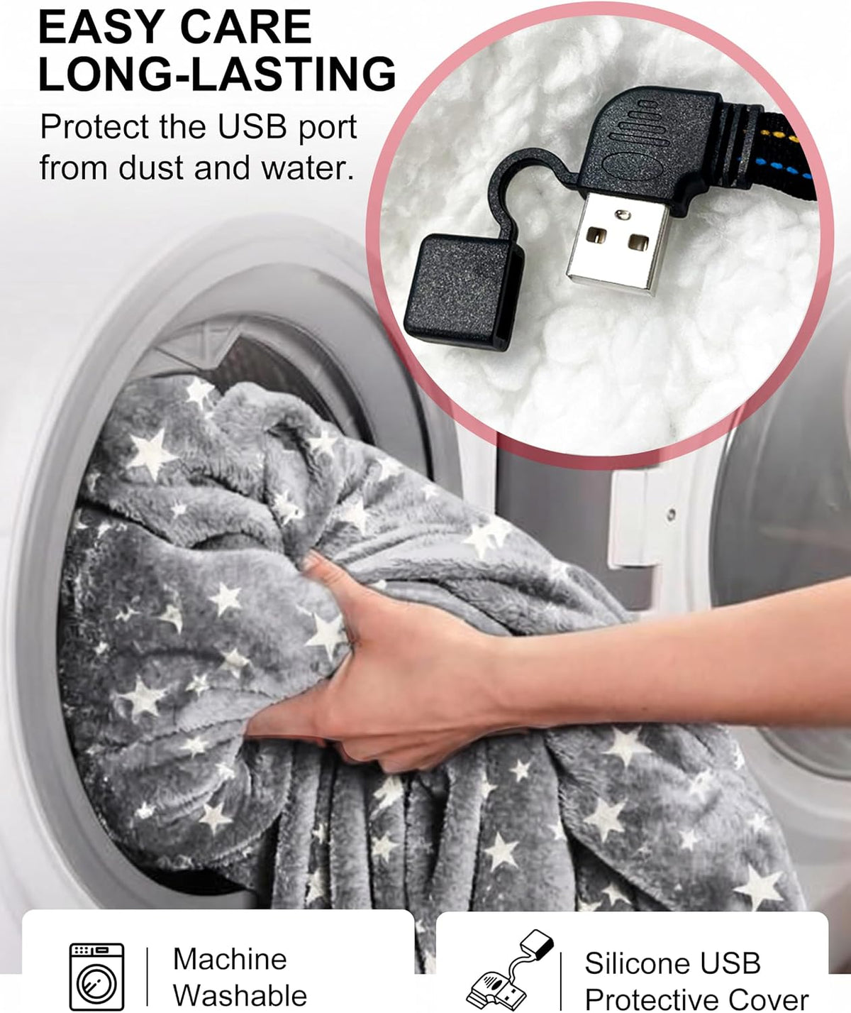 KFUBUO Wearable Heated Blanket Cordless Oversized Hoodie Sweatshirt