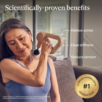 TheraGun Therabody Relief Massage Gun | for Daily Comfort | 3-Speed | Black | Quiet H&held Percussion Muscle Massager for Back, Leg & Shoulder Pain Relief. Lightweight, Easy to Use, Ergonomic Grip