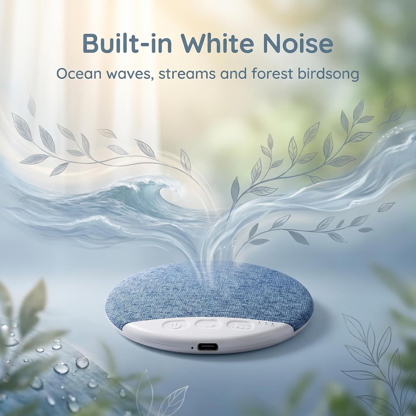 Dream Pillow Speaker, Ultra-Thin Bluetooth Sleep Speaker for Side Sleeper, Wireless Under Pillow Speaker for Sleeping, Partner-Friendly Noise Isolation for White Noise Music Audiobook