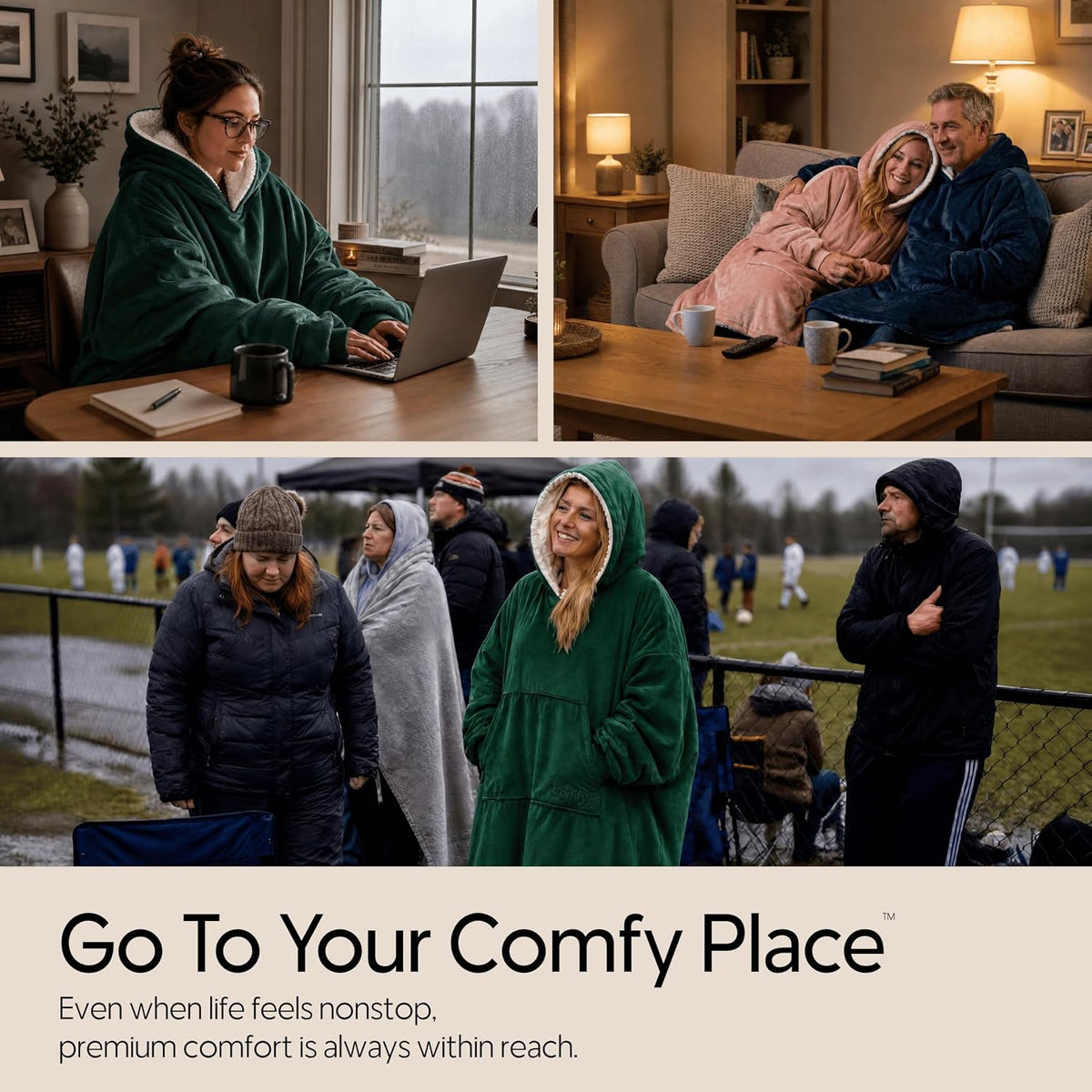 THE COMFY Original | Shark Tank | Patented | Sherpa Wearable Blanket Hoodie