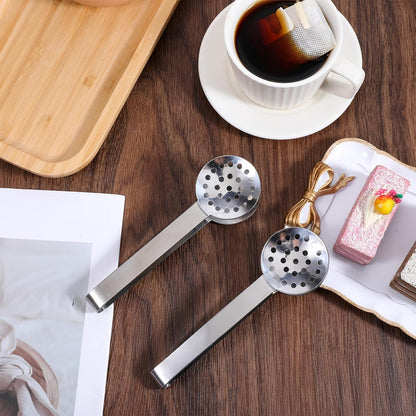 2 Pack Tea Bag Squeezer, Tea Accessories for Tea-Lovers, Stainless Steel, Durable Strainer Gripper, Ergonomic Dispenser Accessories