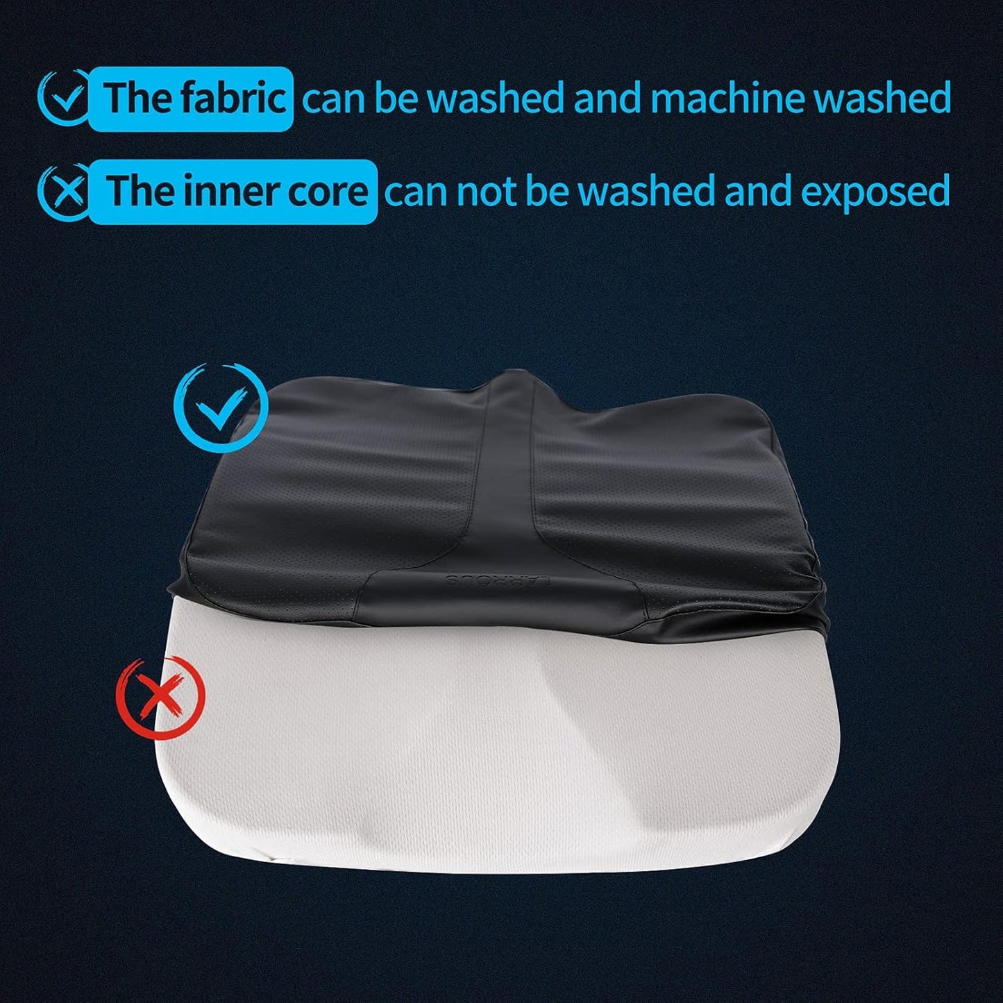Car Seat Cushion - Comfort Memory Foam Seat Cushion for Car Seat Driver, Tailbone (Coccyx) Pain Relief, Car Seat Cushions for Driving (Gray)