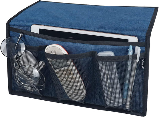 Gloppie Bedside Caddy with Pockets - Table Nightstand & Loft-Bed Organizer - Desk Storage & Hanging Organizer for Dorm