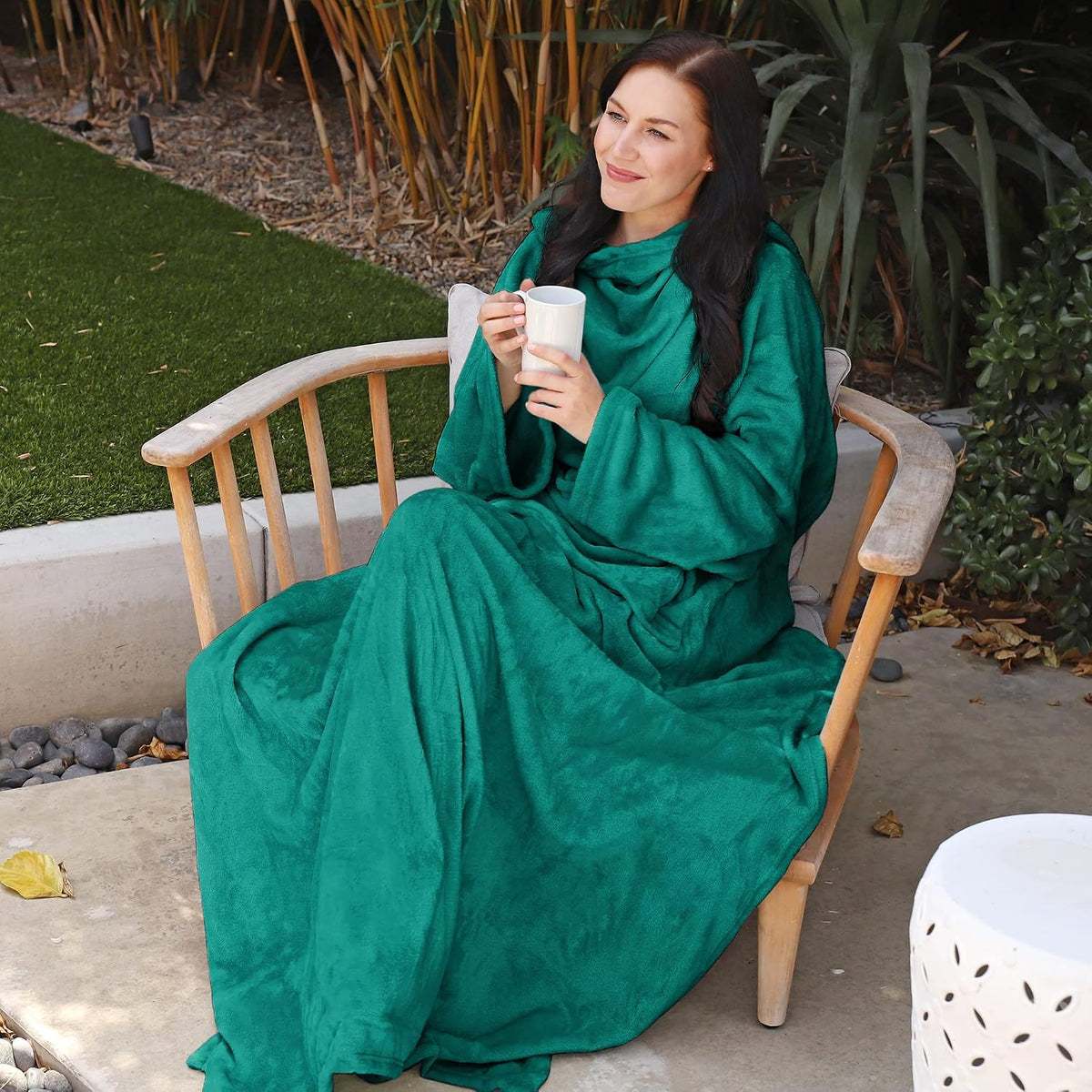 Catalonia Wearable Blanket with Sleeves for Women & Men, Fleece Wrap Throw