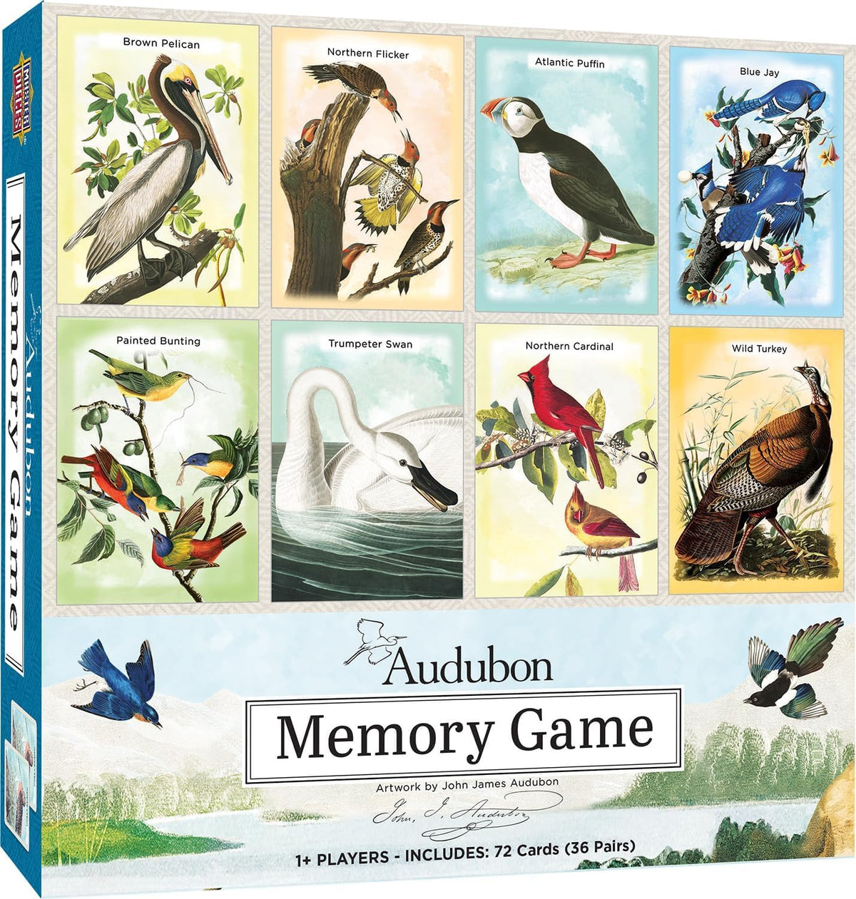 Masterpieces Farmer's Almanac Backyard Garden Flowers Memory Matching Game for Adults - 68 Cards Featuring Beautiful Flower Art, Educational & Engaging, Ages 14+