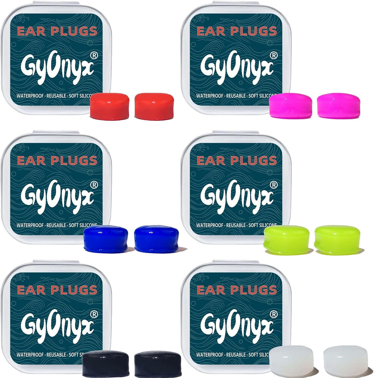4 Pair Moldable Silicone Ear Plugs for Swimming, Sleeping, Concerts, Reusable Waterproof Swimming Ear Plugs for Adult, Men, Women, Water Play Accessories for Surfing, Floating, Pool