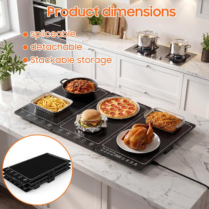Electric Warming Tray for Food, 3-in-1 Food Warmers for Parties Buffet