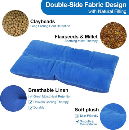 Atsuwell 6 x 11'' Microwave Heating Pad for Cramps & Joint Relief, Grey
