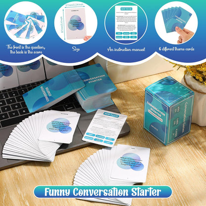 Poen Conversation Cards Games Deeper Talk Deck Conversation Starters Relationship Building Questions Games Team Building Activities for Office Meetings and Workplace (Conversation Starter)