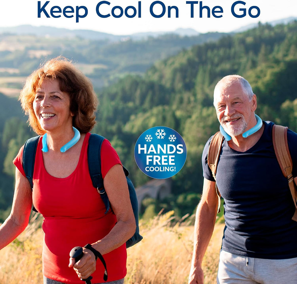 Arctic Air Neck Chill Cooling Tube, Wearable Neck Cooler, 3 Pack |Quick Freeze Gel, No Batteries or Charging | Hands Free Body Cooler for Hot Weather | Reusable, Adjustable Fit
