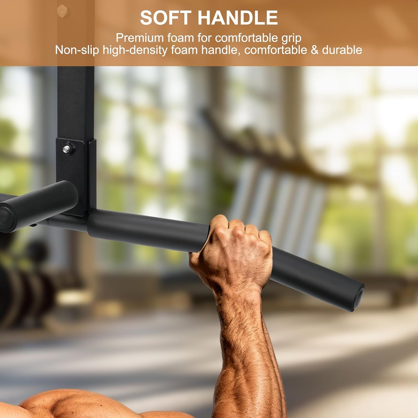 Wall Mount Pull Up Bar, Heavy Duty Alloy Steel Hanging Bar for Exercise, Multi-Functional Doorway Pull Up Bar for Home Gym Workout