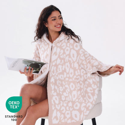 WDCOZY Wearable Blanket Hoodie Poncho Throw Comfy Soft Warm Cape Shawl Cozy Cloak Wrap Hooded with Sleeves For Women Adults