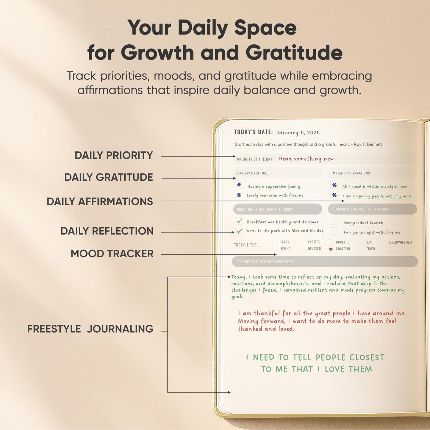 Best Daily Journal for Men & Women - Gratitude, Manifestation & Guided Journal with Prompts for Personal Growth (A5, Blue) - PRODUCTIVITY STORE