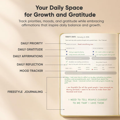 Best Daily Journal for Men & Women - Gratitude, Manifestation & Guided Journal with Prompts for Personal Growth (A5, Blue) - PRODUCTIVITY STORE