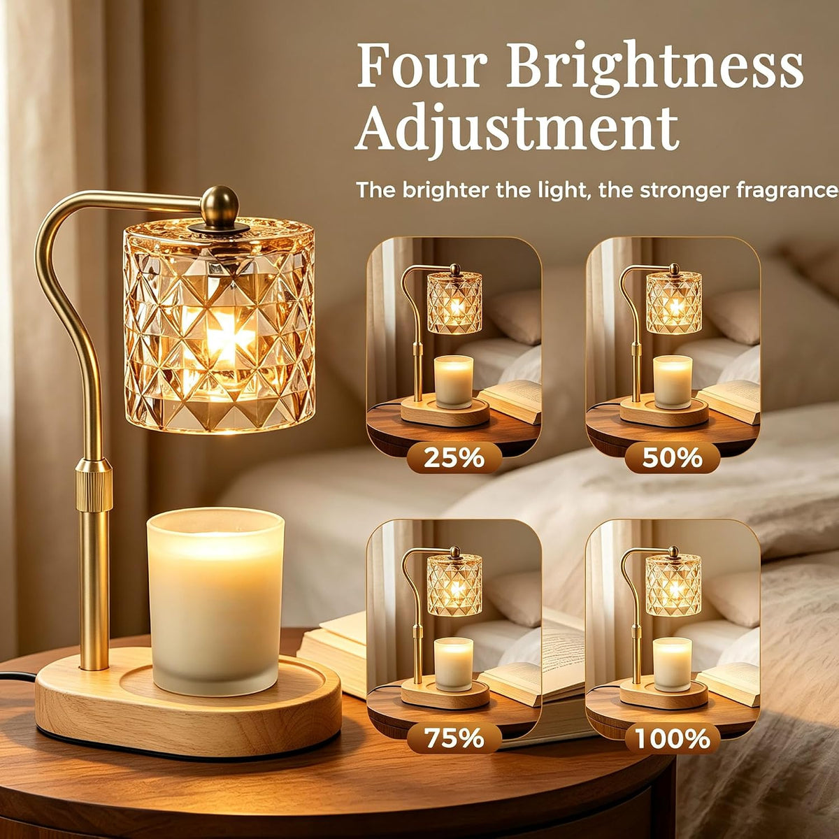 Candle Warmer Lamp with Timer Dimmable Home Decor Birthday Gifts for Women