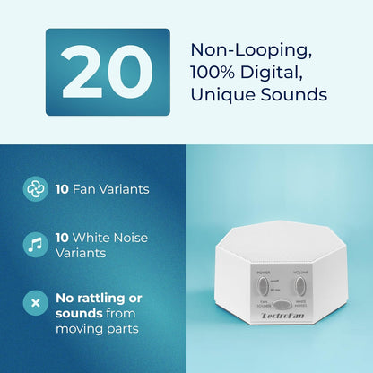 Adaptive Sound Technologies LectroFan Classic, Global Power, White