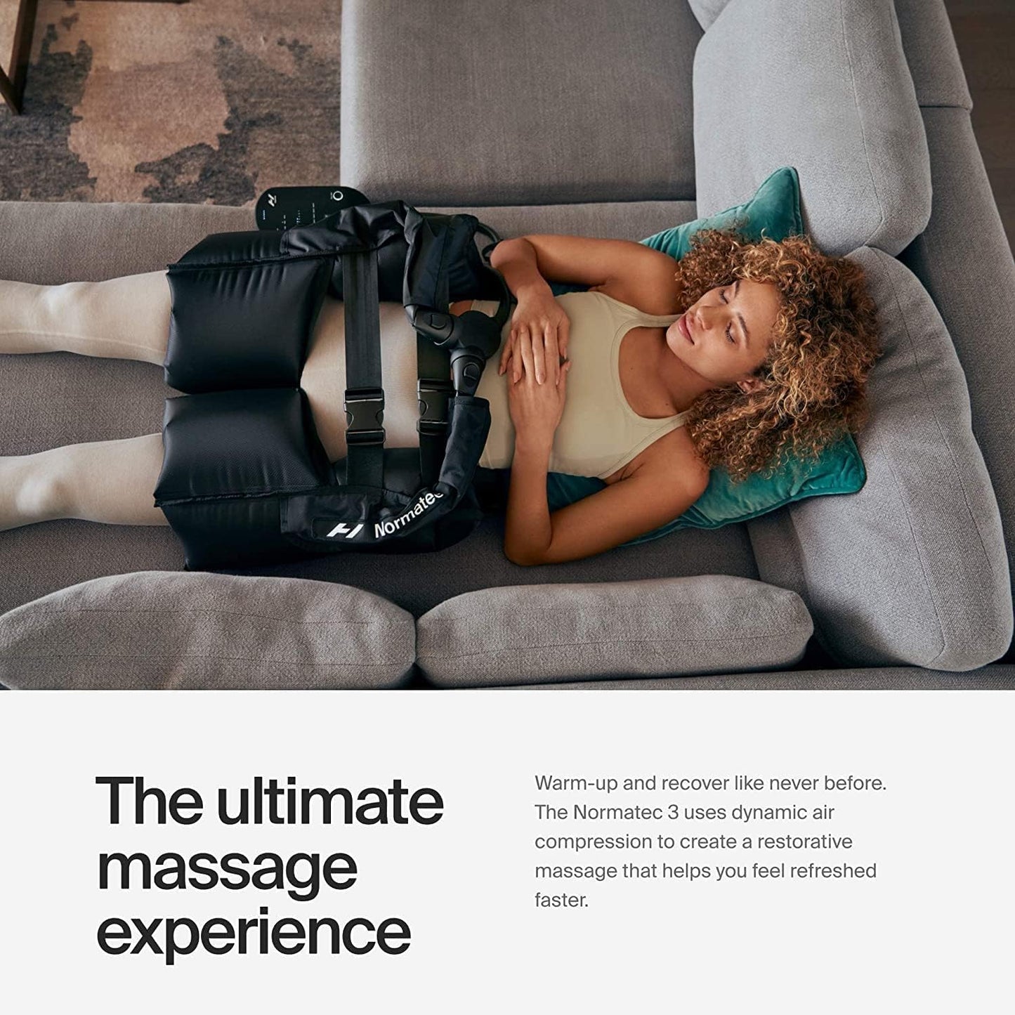 Hyperice Normatec 3 Legs Compression Boots Full Leg Recovery Size Standard | Relieve Muscle Aches Pain | Reduce Tension Swelling | 7 levels | Increase Circulation | ZoneBoost | FSA-HSA Eligible | TSA