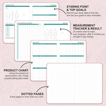 Food Journal - Journal for Women Weight Loss, 5.8" x 8.3