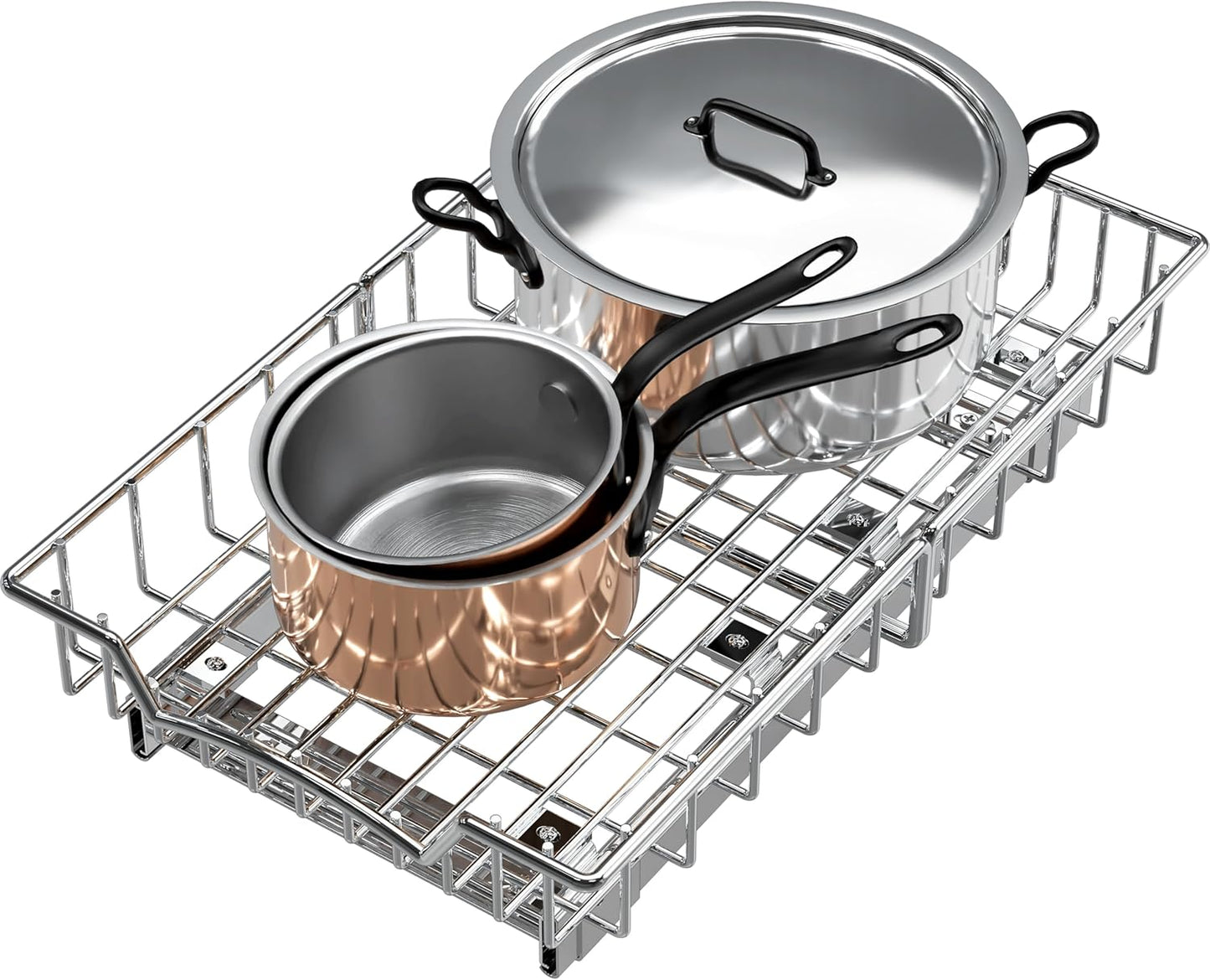 Simple Houseware Under Cabinet Pull Out Sliding Shelf, 21" Dx11 W, Chrome