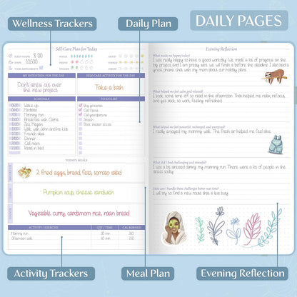 Legend Self-Care Journal – Guided Daily Reflection Journal to Support Mental & Physical Health – Daily Mood, Meditation & Personal Development Notebook – 7.1x10.5”, Lasts 3 Months (Turquoise)