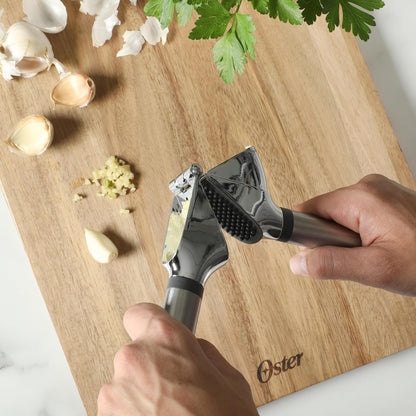 Oster Chadswyck 8” Can Opener, Stainless Steel Manual Can Opener with Soft Grip Handles, Smooth Edge Cutting, Dishwasher Safe