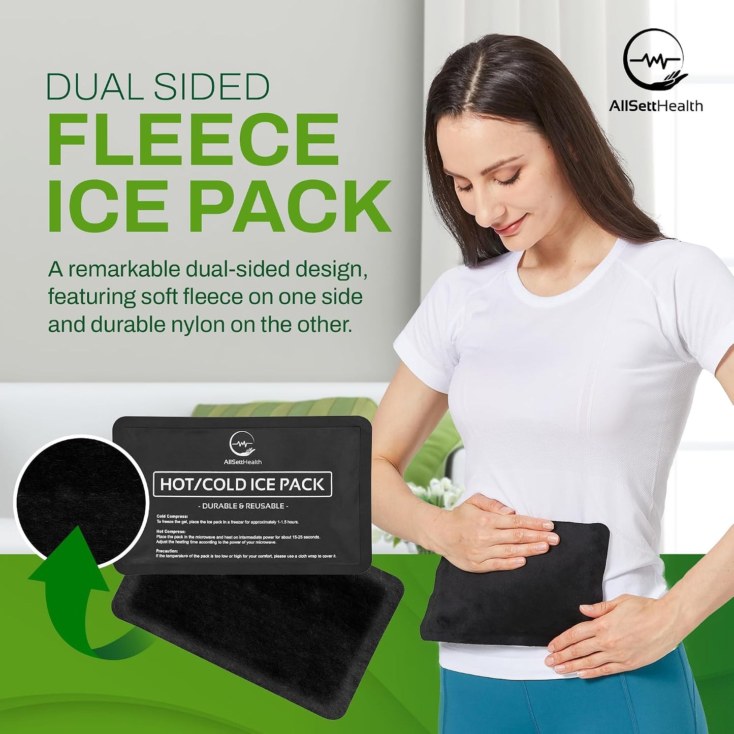 Extra Large Reusable Gel Ice Pack for Injuries (23"x15") | Large Ice Pack for Back Pain Relief, Post Surgery Recovery, Flexible Cold Pack for Lower Back Pain
