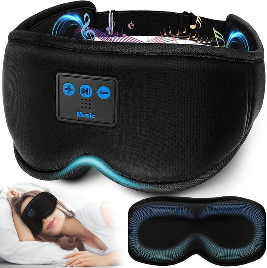 Sleep Headphones, HILDCROA Sleep Mask with Bluetooth Headphones, Sleeping Earphones for Side Sleeper, Bluetooth Eye Mask for Sleeping, Meditation & Travel