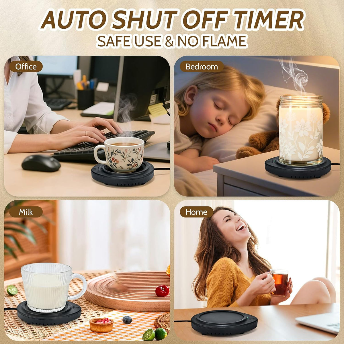 ASAWASA Candle Warmer with Timer Coffee Mug Warmers for Large Jar