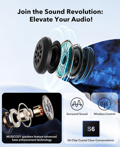 MUSICOZY Sleep Headphones Tie-Dye Bluetooth Headband Headphone for Sleeping