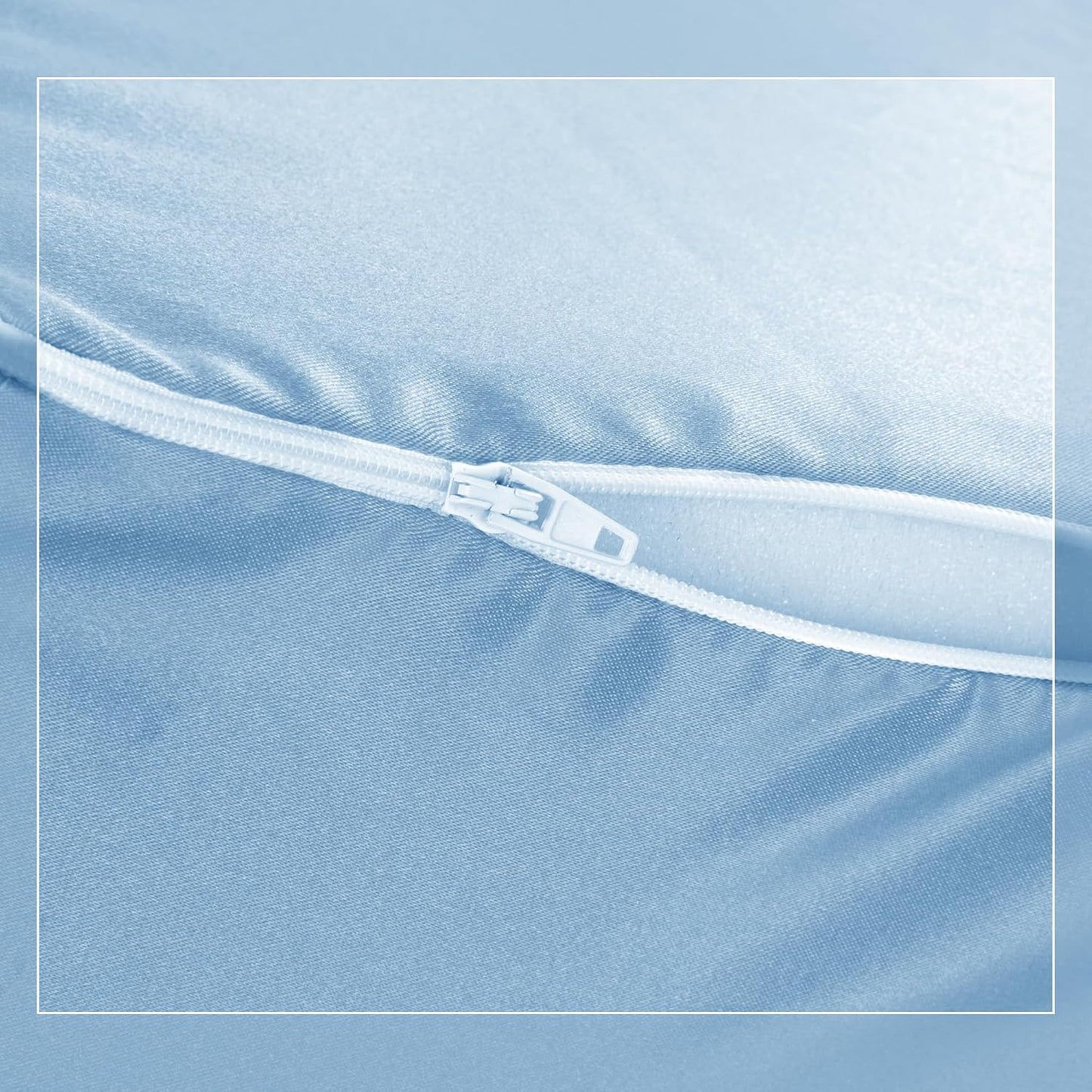 HOMBYS Satin Bed Wedge Pillow Cover Silky & Smooth Wedge Pillowcase 1 Pack 24x24x8, Soft & Breathable, Removable & Machine Washable-Zipper Design (Pillow Not Include), (Grey, 24"x24"x8")