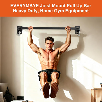 Wall Mount Pull Up Bar, Heavy Duty Alloy Steel Hanging Bar for Exercise, Multi-Functional Doorway Pull Up Bar for Home Gym Workout