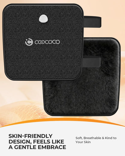 CooCoCo FSA Eligible HSA Hip Heating Pad for Hip and Sciatica Pain Relief | Heated hip brace, 6 heat levels, 4 timers, adjustable wearable fit, soft plush lining for hip, thigh, buttock and lower back