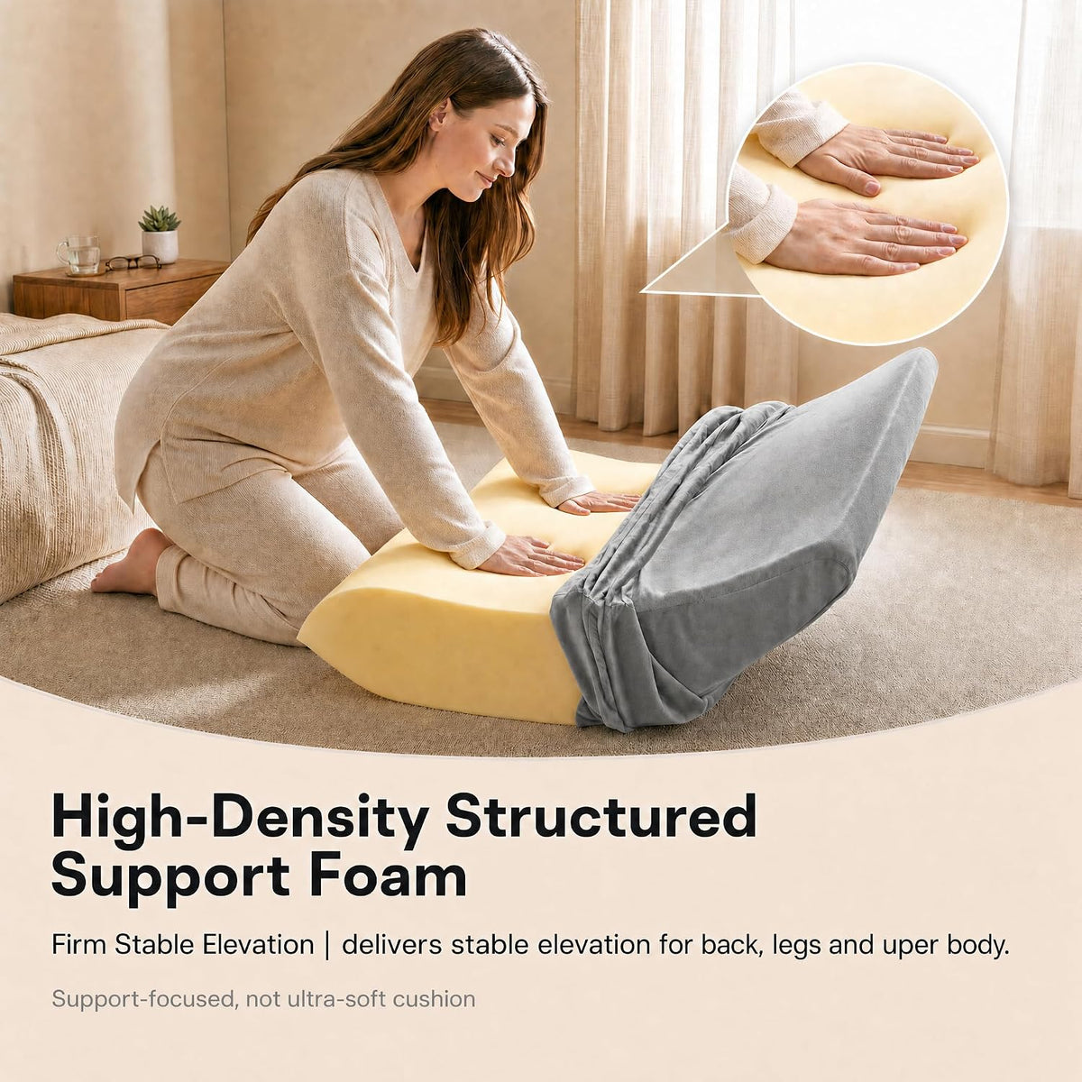 Axelrod Orthopedic Bed Wedge Pillow Set, Post Surgery Foam for Back, Neck and Leg Pain Relief Comfortable & Adjustable Ortho Pillows- Anti Snoring, Heartburn, Acid Reflux & GERD Sleeping Navy