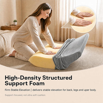 Axelrod Orthopedic Bed Wedge Pillow Set, Post Surgery Foam for Back, Neck and Leg Pain Relief Comfortable & Adjustable Ortho Pillows- Anti Snoring, Heartburn, Acid Reflux & GERD Sleeping Navy