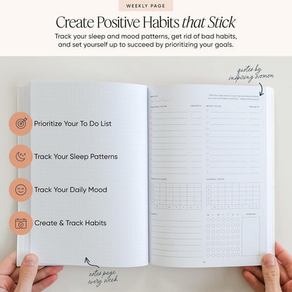 The Self-Care Planner by Simple Self - Undated 6 Month Life Planner - Daily, Monthly, Weekly - Focus on Wellness, Productivity, Achieving Goals, and Happiness (Abstract, Daily Edition: 13-Weeks)