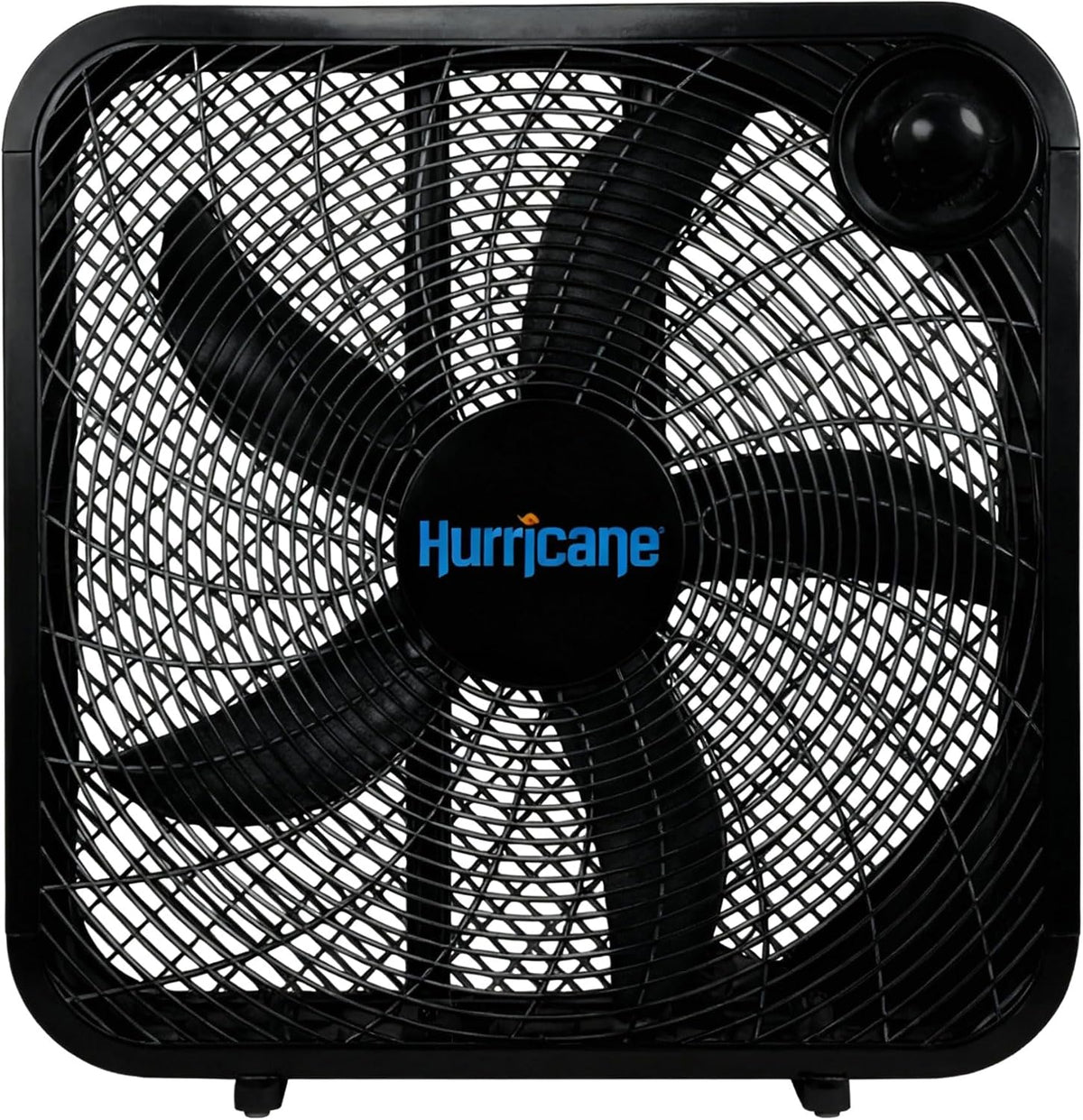 Hurricane Classic Floor Box Fan with 3 Speed Settings, Black - 20in
