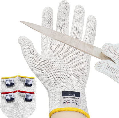 Dowellife Cut Resistant Gloves A9 Maximum Protection - Food Grade Kitchen & Chef Gloves for Food Prep, Knife Cutting, Mandoline Slicing, Butcher, Oyster Shucking, Fish Handling (Medium)