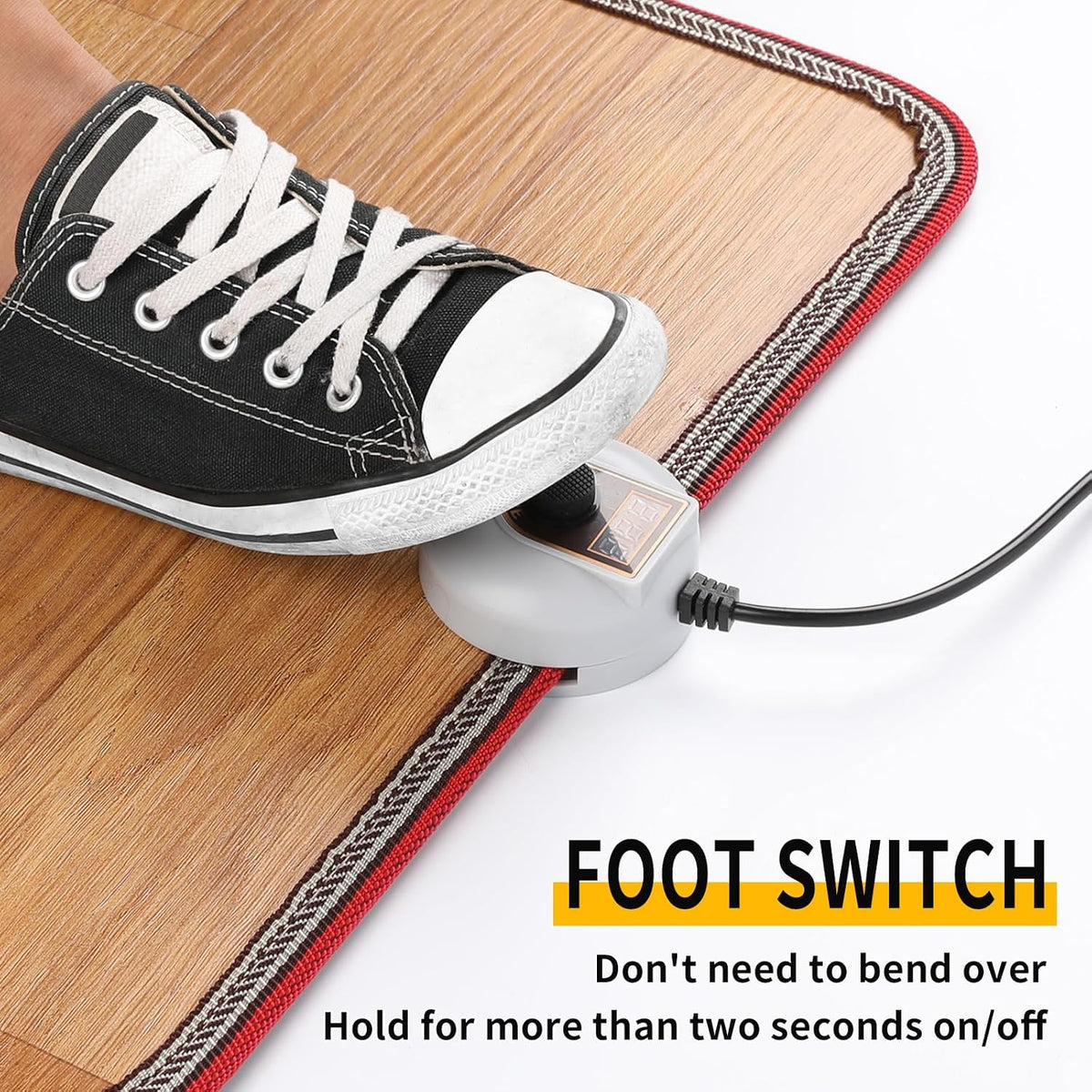 Livtribe Heated Floor Mat for Foot, Carbon Crystal Heated Foot Warmer