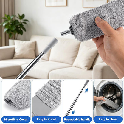 4 Pcs Blind Cleaner & Gap Duster, Under Fridge Retractable Cleaning Tools | Extension Pole Long Handle,Dust Cleaner for Under Appliances Furniture Fridge,Venetian Blinds, Air Conditioner Vents