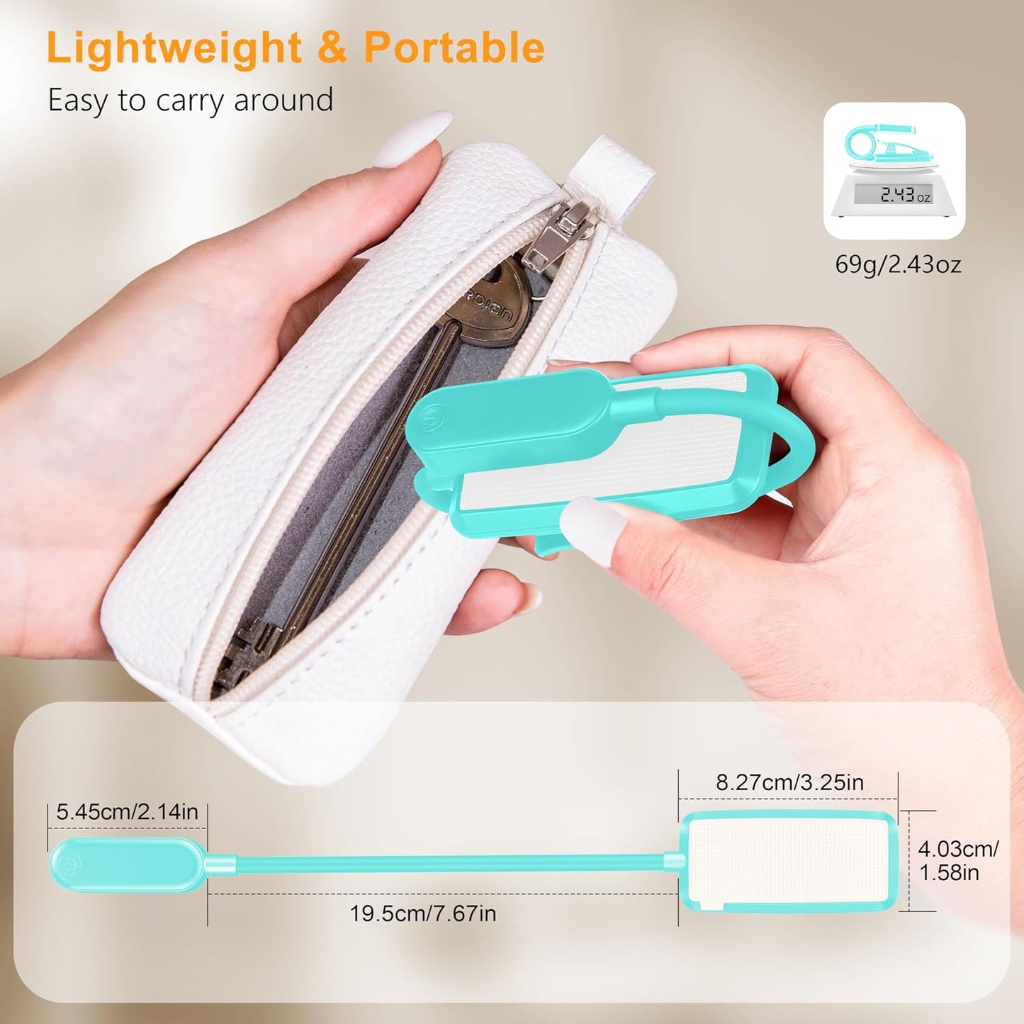 Gritin 16 LED Rechargeable Book Light for Reading in Bed | Eye Caring 3 Color Temperatures,Stepless Dimming Brightness,80 Hrs Runtime,Lightweight Flexible Clip on Light for Book Lovers