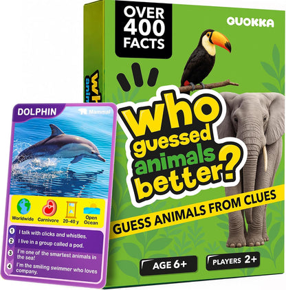 Quokka Who Guess It Better Countries – Educational Game with Visual Clues, Geography Learning Card Set, 50 Cards, Screen-Free Travel Game for Kids Ages 6+