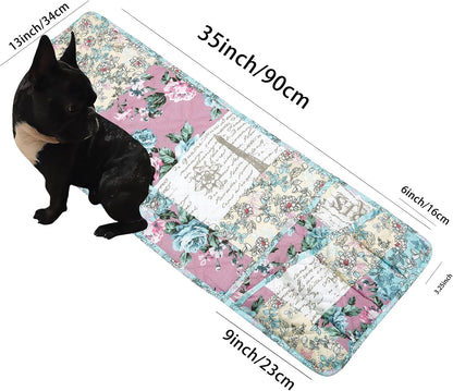 Brilliant Sunshine Burgundy Toile Floral Couch Armrest Cover, 35"×13" | Washable Magazine Holder, Armrest Organizer & Caddy on Sofa, Recliner, Armchair, Storage for Remote Controls, Phone, iPad