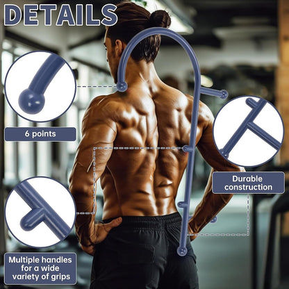 Blue Manual Massager Hook,Muscle Relax Point Tool Therapeutic,Muscle | Release Tool Release Shoulders,Neck, Upper and Lower Back Pain Manually Physical Therapy Myofascial Release Deep Pain Relief