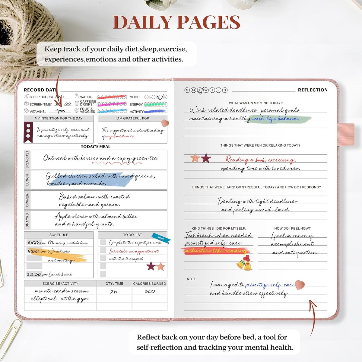 5 MINUTES A DAY Mental Health Journal, 90-Day Guided Journal