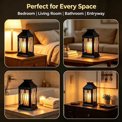 Candle Warmer Lamp with Timer, Farmhouse Rustic Lantern